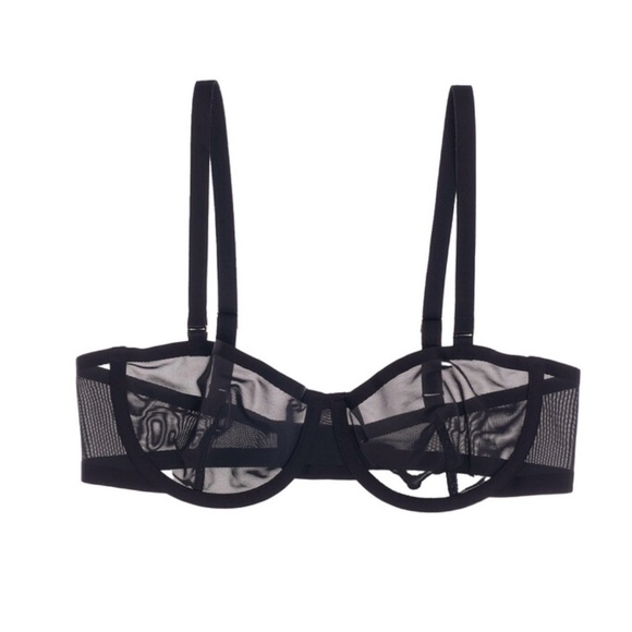 CUUP The Balconette Bra 30G - Black Mesh - Picture 1 of 7